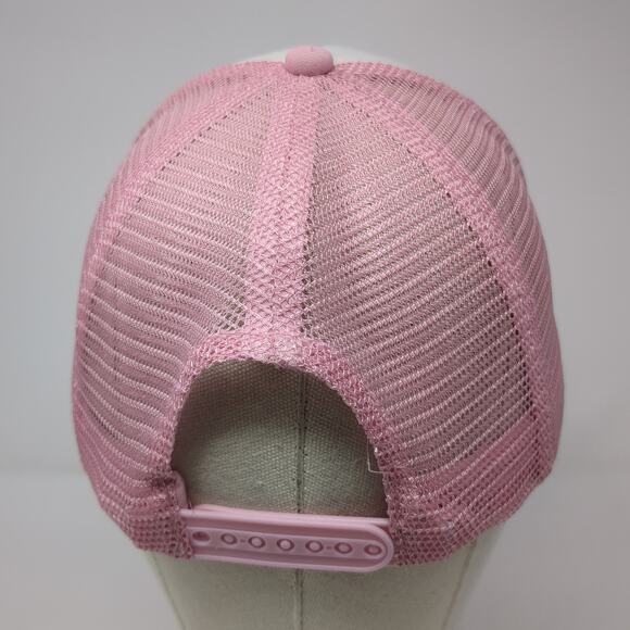 Decky Snapback Rope Trucker Hat Pink One Size Mesh Back Colorblock - Picture 6 of 9